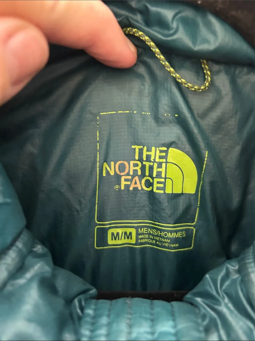 The North Face ThermoBall Hybrid Jacket Men’s Medium Teal Gray Olive Full Zip